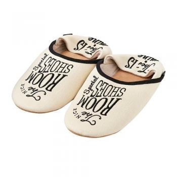 ルームシューズ Mサイズ シンプル おしゃれ スリッパ 部屋履き コットン アイボリー ～24cm