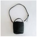 ショルダーバッグ ウィービング BK 合皮 ポリエステル 網み上げ おしゃれ 幅16