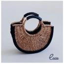 WILLOW アーチバッグ シュリンク ウール かごバッグ かわいい おしゃれ ブラウン 幅30