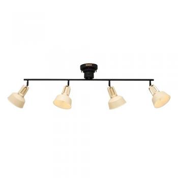 シーリングライト おしゃれ インダストリアル 4灯 電球なし スチール リモコン付き 幅136