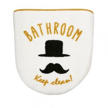 トイレのフタカバー カジュアル アメリカンテイスト トイレ アクリル おしゃれ ホワイト 幅40