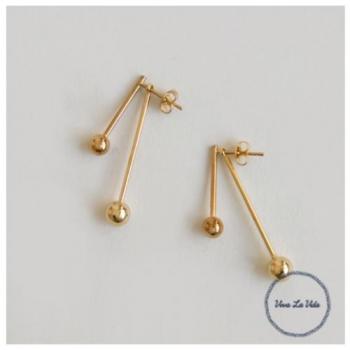 ピアス 真鍮 揺れる おしゃれ ゴールド ワンド 通販