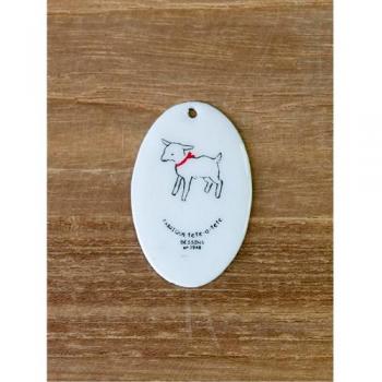 エナメルタグフェイバリットWH 5個セット かわいい ホワイト 白 サインプレート