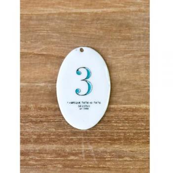 エナメルタグNo.3 5個セット かわいい ホワイト 白 サインプレート