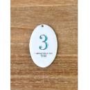 エナメルタグNo.3 5個セット かわいい ホワイト 白 サインプレート