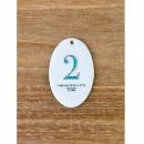 エナメルタグNo.2 5個セット かわいい ホワイト 白 サインプレート