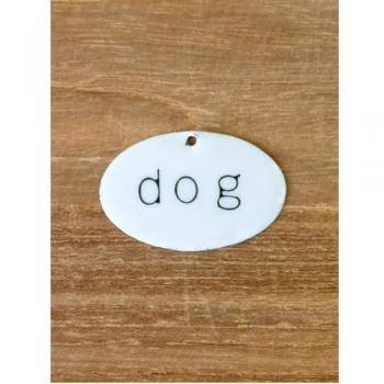 エナメルタグ dog 5個セット かわいい ホワイト 白 サインプレート 犬