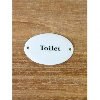 エナメルドアプレートToilet ホーロー かわいい ホワイト 白 サインプレート トイレ