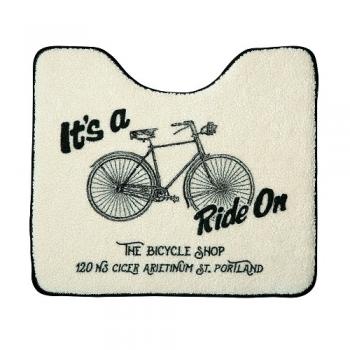 トイレマット かっこいい おしゃれな空間 英語 トイレ アイボリー ポリエステル アメリカン 幅55