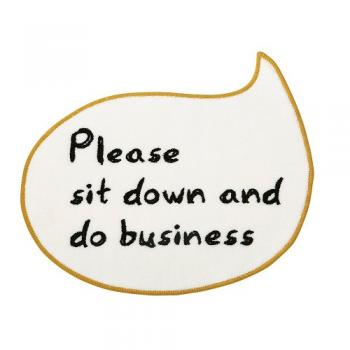 トイレマット ユニーク おしゃれな空間 英語 トイレ アメリカン ホワイト アクリル 幅55