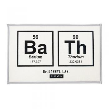 バスマット かっこいい おしゃれな空間 英語 お風呂 ポリエステル ポリウレタン ホワイト 幅55