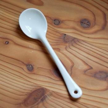 ホワイトカトラリー ディッシュスプーン 6本セット キッチン用品 カトラリー 美濃 下石