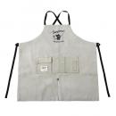 エプロン アウトドア バーベキュー 作業 料理 グレー おしゃれ ポリエステル レーヨン 幅80