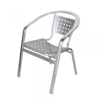 ALUMINUM CAFE CHAIR カフェチェアー シルバー おしゃれ 椅子 高さ74