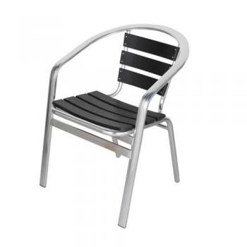 ALUMINUM CAFE CHAIR BLACKカフェチェアー ブラック おしゃれ 椅子 高さ74