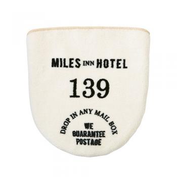 トイレのフタカバー カジュアル アメリカンテイスト 洗浄便座用 トイレ おしゃれ ホワイト 幅40