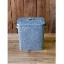 ブリキBOX 収納ボックス メッキ 缶 ヴィンテージ調 おしゃれ 箱 ブルーシルバー 小物入れ