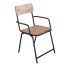 ANCIENT CHAIR STACKABLE 2脚セット 椅子 アイアン 木製 アカシア 高さ80