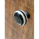 レトロノブボーダーBK ドアノブ かわいい 水牛 おしゃれ DIY 白 黒 取っ手 ラウンド