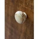レトロノブ マーブルラウンド ドアノブ かわいい 水牛 おしゃれ DIY 白取っ手 ラウンド