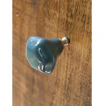 セラミックノブグレー ドアノブ かわいい おしゃれ DIY 取っ手 6角 ヘキサゴン レトロ