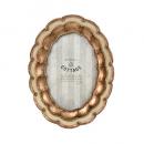 波型オーバルフォトフレームクリーム 2個セットおしゃれ アンティーク調 エレガント 優雅 高20.5