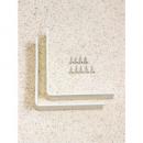 アイアンシングルシェルフL 白4個セット 壁掛け ウォールシェルフ用 ブラケット 棚受け