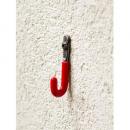 Jフック PE赤 6個セット アイアン おしゃれ シンプル 壁掛け フック 帽子 ストール掛