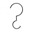 SフックM 12個セット 掛ける ディスプレイ おしゃれ シンプル 黒 ブラック スリム