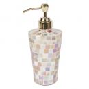 スクエアモザイクディスペンサー ローズ ガラス エレガント おしゃれ 上品 きれい 直径8