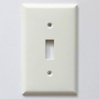 プラスチック 1口 スイッチプレート ホワイト DIY スイッチカバー made in USA