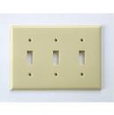 プラスチック 3口 スイッチプレート ベージュ DIY スイッチカバー made in USA