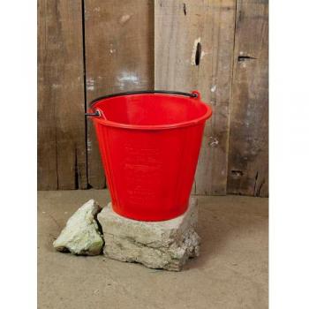 プラスチックバケツM 赤 3個セット ヴィンテージ調 おしゃれ バケツ レッド 掃除道具