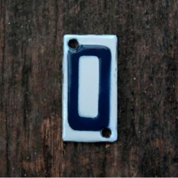 ホーローナンバープレート0 5個セット サインプレート 数字 かわいい アンティーク調