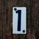 ホーローナンバープレート1 5個セット サインプレート 数字 かわいい アンティーク調