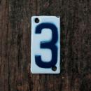 ホーローナンバープレート3 5個セット サインプレート 数字 かわいい アンティーク調