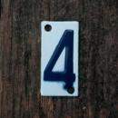 ホーローナンバープレート4 5個セット サインプレート 数字 かわいい アンティーク調