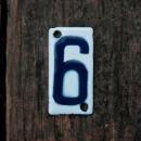 ホーローナンバープレート6 5個セット サインプレート 数字 かわいい アンティーク調