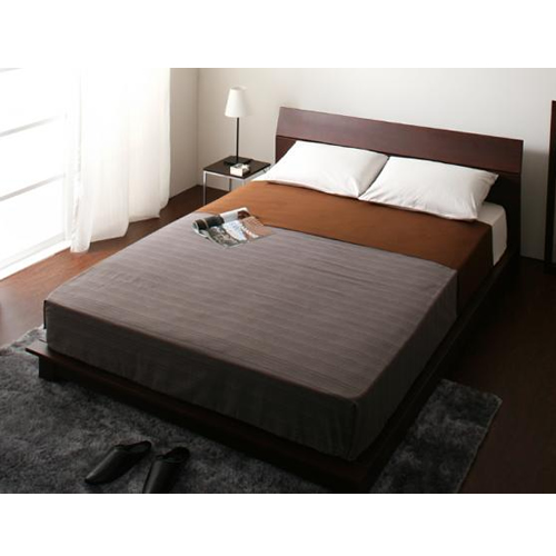 デザインパネルすのこベッド【RECTO-low】レクト・ロー【ボンネルコイルマットレス付き】