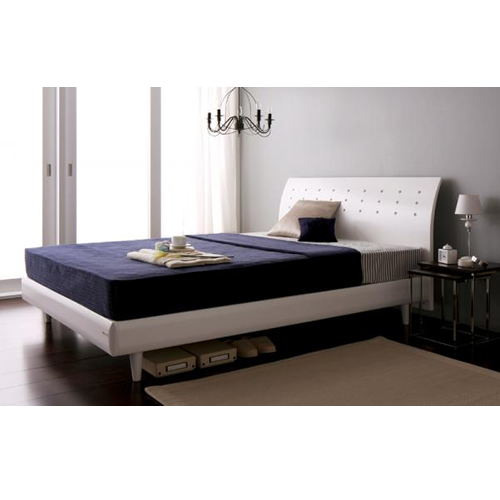 高さが調整できるデザインパネルすのこベッド【Crysta】クリスタ【フレームのみ】