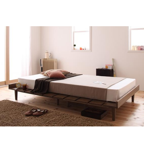 北欧デザインベッド【Torp】トルプ(ブラウン)
