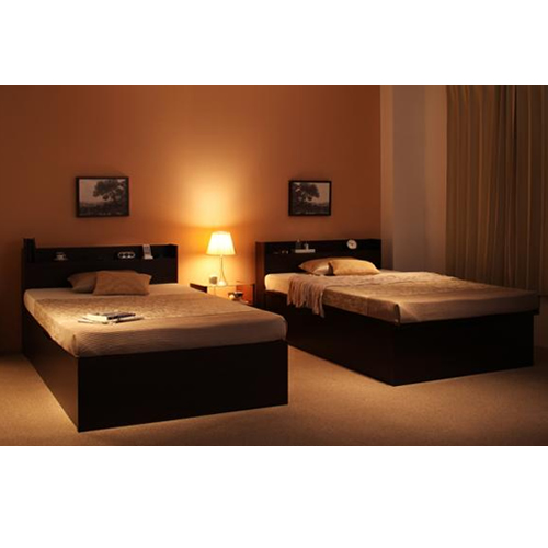 【clory】クローリー  セミダブル【横開き】薄型ポケットコイルマットレス付き