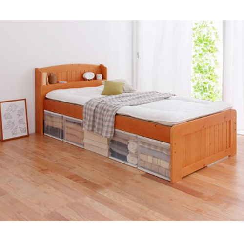 高さが調整出来る宮付きすのこベッド【pittarida】ピッタリダ