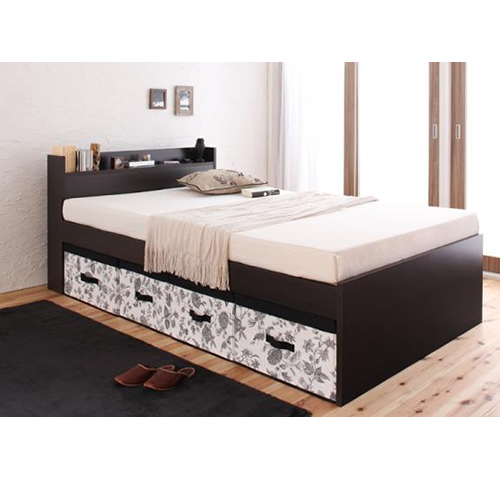 高さ調整ができる棚・コンセント付すのこベッド【Liberta】リベルタ【フレームのみ】