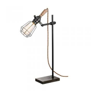 Yard-desk light (ヤードデスクライト)電球なし ブラック 卓上 オーク材 アイアン