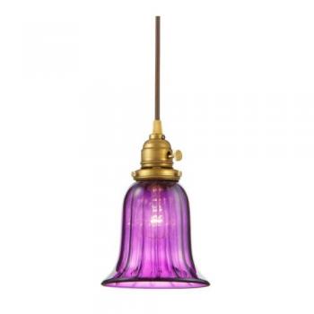 Couleur glass-pendant (クルールグラスペンダント)long 電球付き パープル