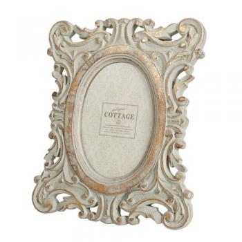 オーバルフォトフレーム マンゴーウッド 木製 おしゃれ アンティーク調 エレガント 縦24