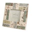 ミックスフォトフレーム マンゴーウッド 木製 おしゃれ アンティーク調 シャビー カラフル 縦19