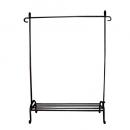 靴置付ハンガーラック ラージ アイアン アンティーク調 ブラック シンプル 高さ160