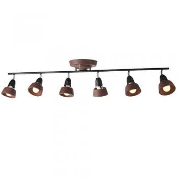 ハーモニーシックスリモートシーリングランプ 電球付き(白熱球) ブラウンブラック おしゃれ